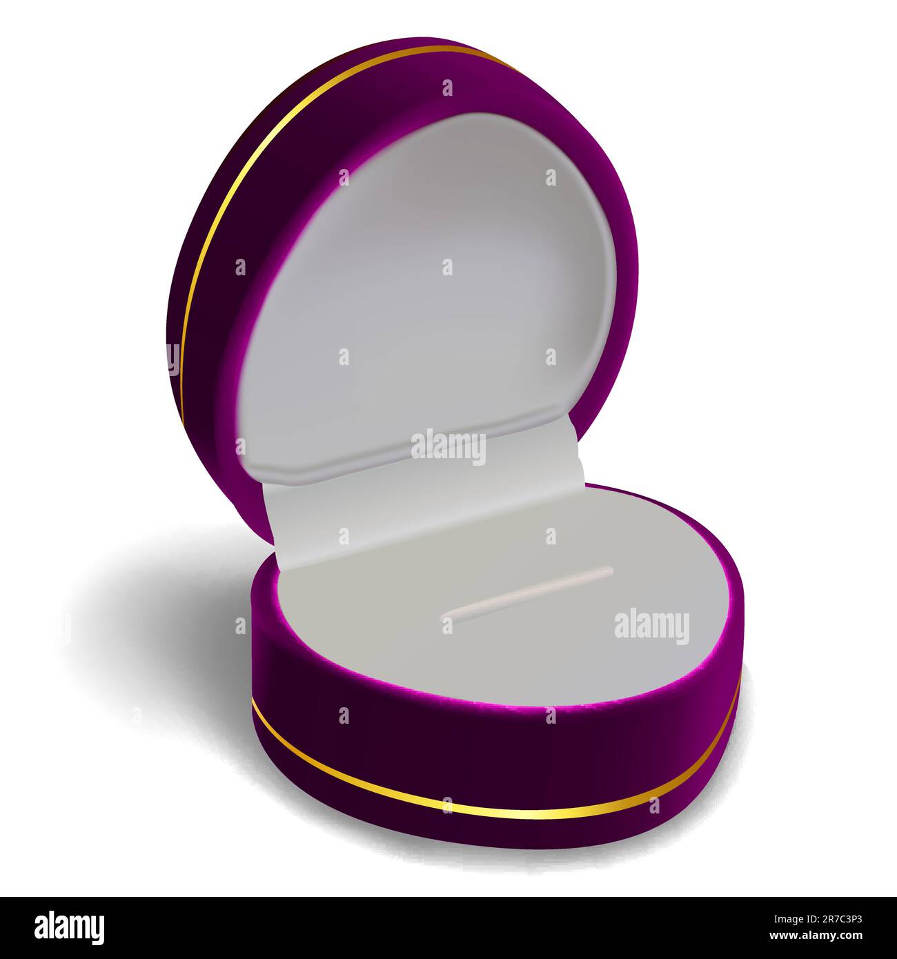 Illustration des Ring-Box auf weißem Hintergrund Stock Vektor