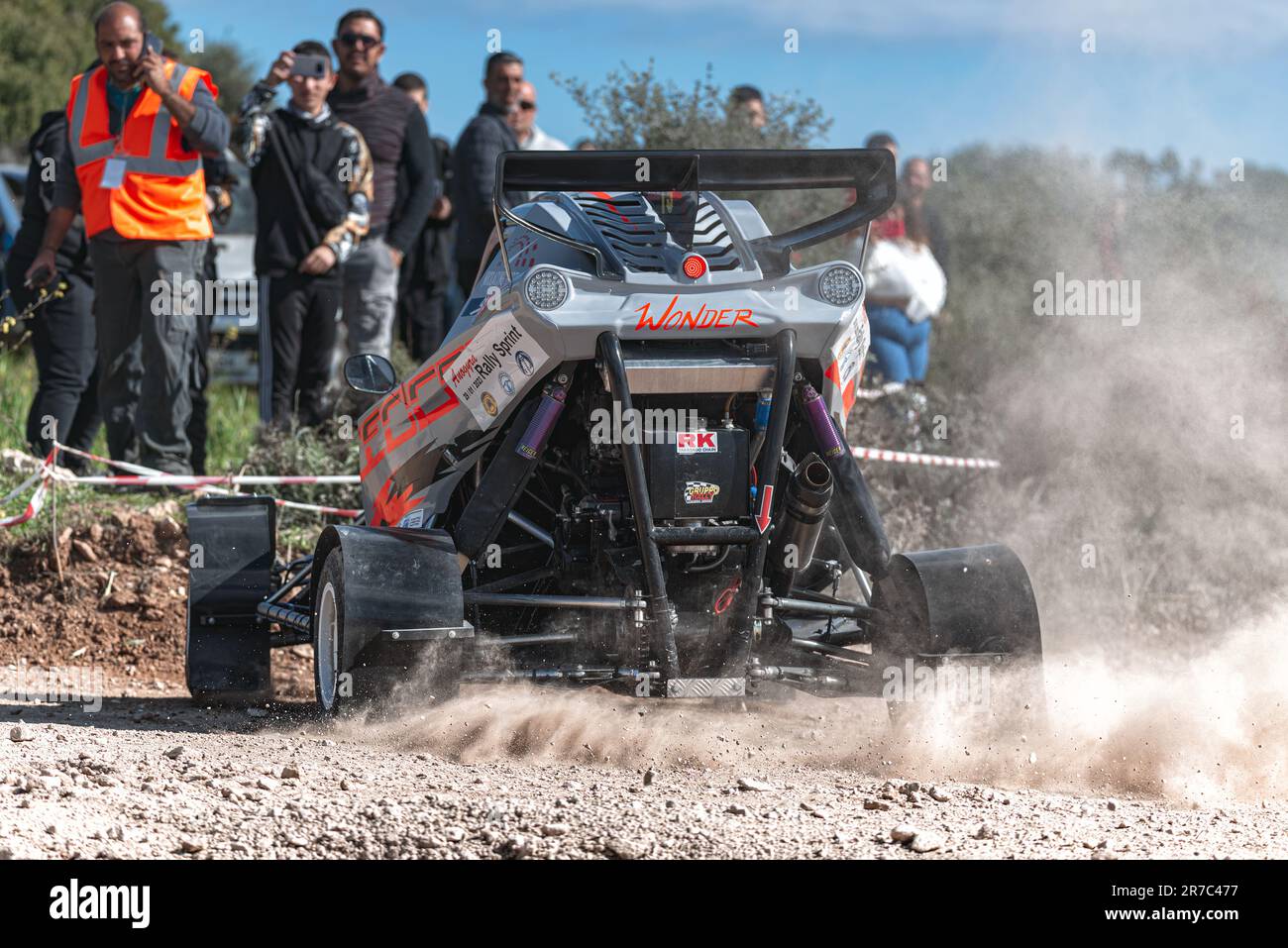 Anogyra, Zypern - 29. Januar 2023: Speed Car Wonder Crosskart auf der Anogyra Rally Sprint 2023 Stockfoto