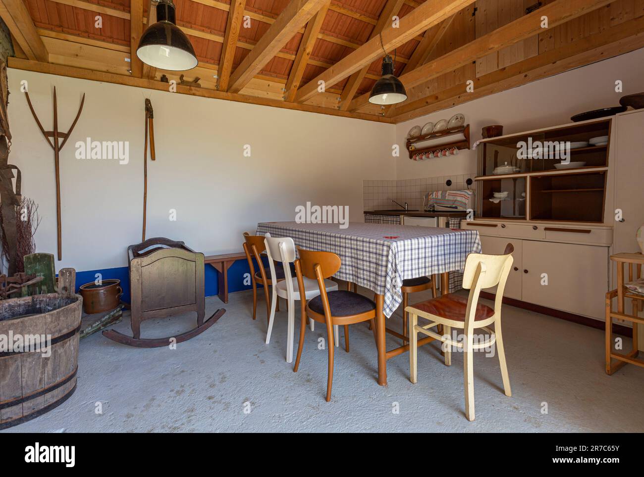 Landhaus im Dorf Sucha Loz, Mähren, Tschechische Republik Stockfoto