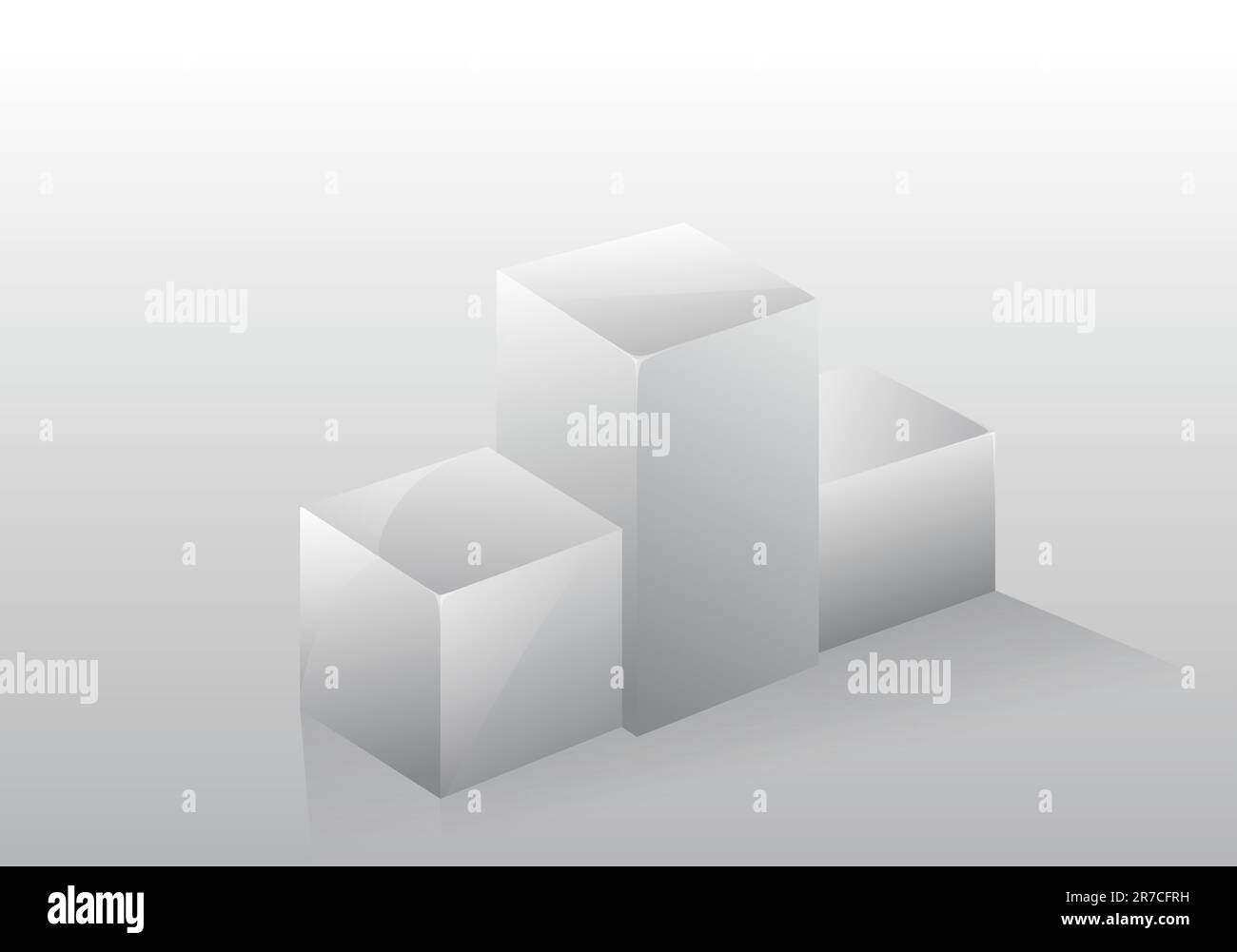 3D isolierter Podium-Sockel, grau Stock Vektor