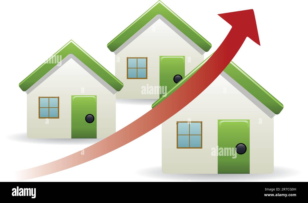 Trend auf dem Immobilienmarkt Stock Vektor