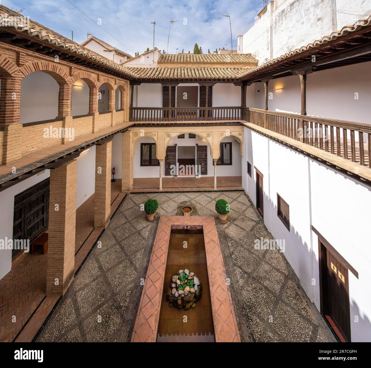 Horno del Oro House Courtyard - Granada, Andalusien, Spanien Stockfoto