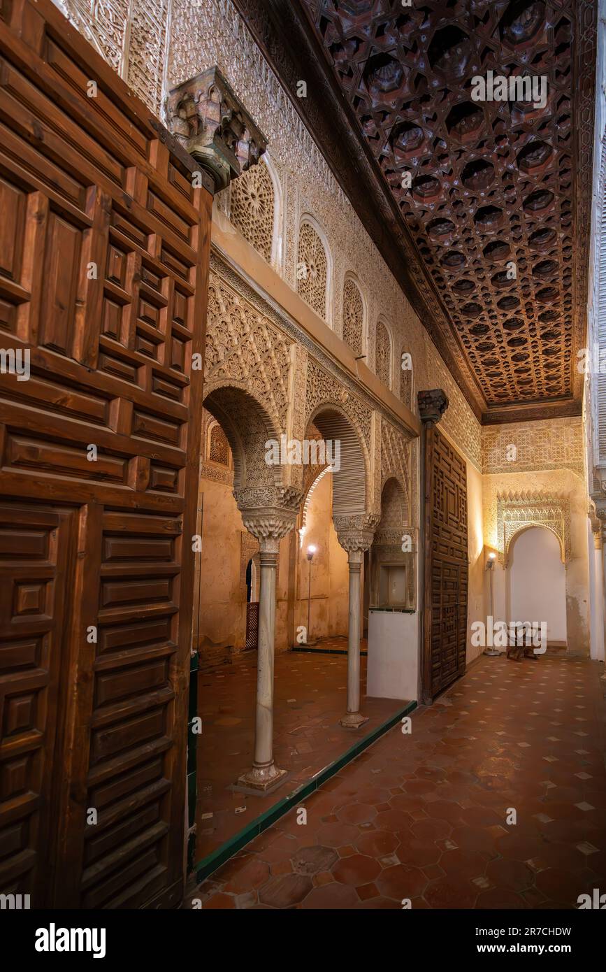 Königliche Kammer (Salon Regio) im Generalife Palast der Alhambra - Granada, Andalusien, Spanien Stockfoto