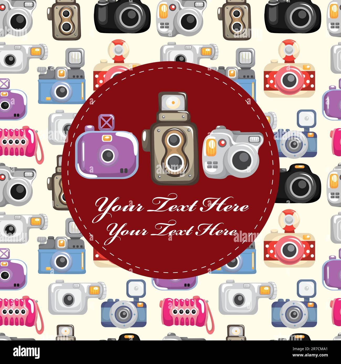 Cartoon-Kamerakarte Stock Vektor Cartoon-Kamerakarte Stock Vektor