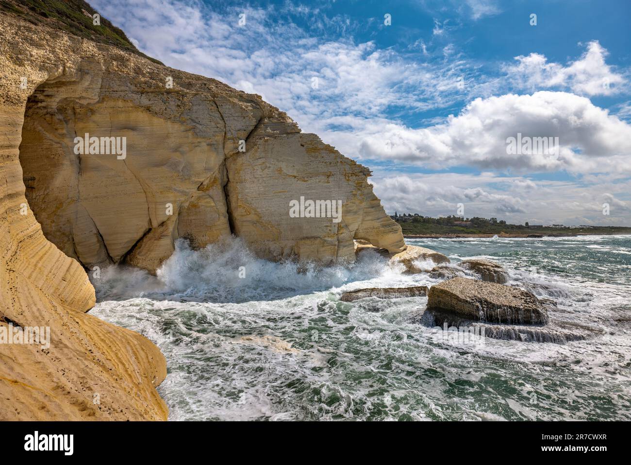 GROTTO ROSH HANIKRA GALILÄA ISRAEL Stockfoto