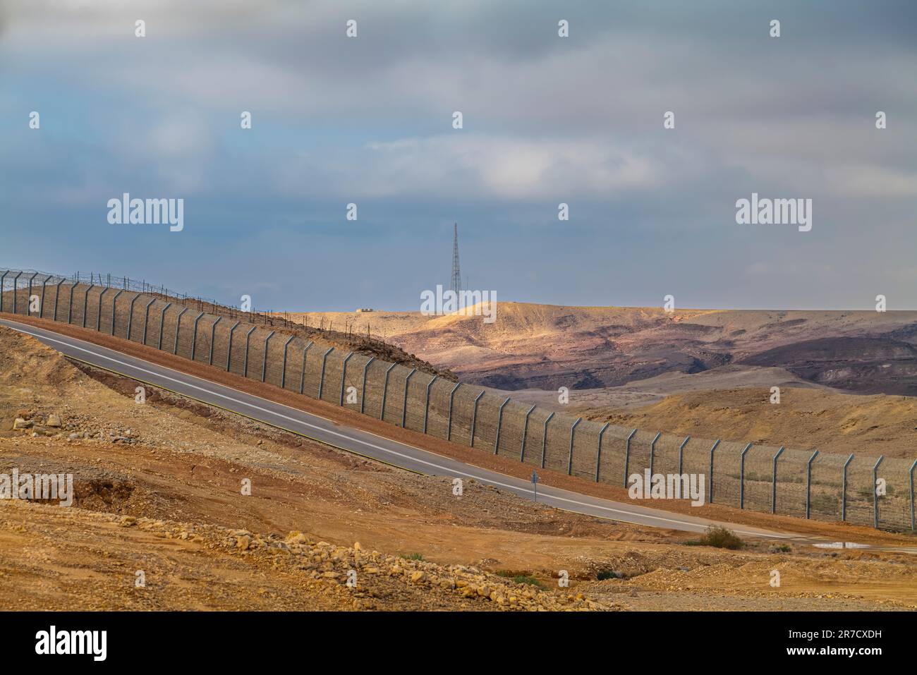 ÄGYPTISCHE GRENZE EILAT BERGE NEGEV ISRAEL Stockfoto