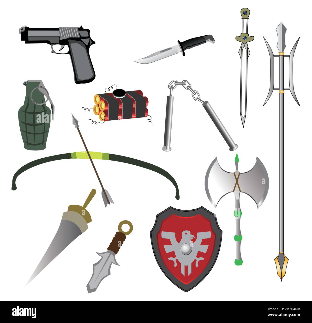 Cartoon-Waffe-Symbol Stock Vektor