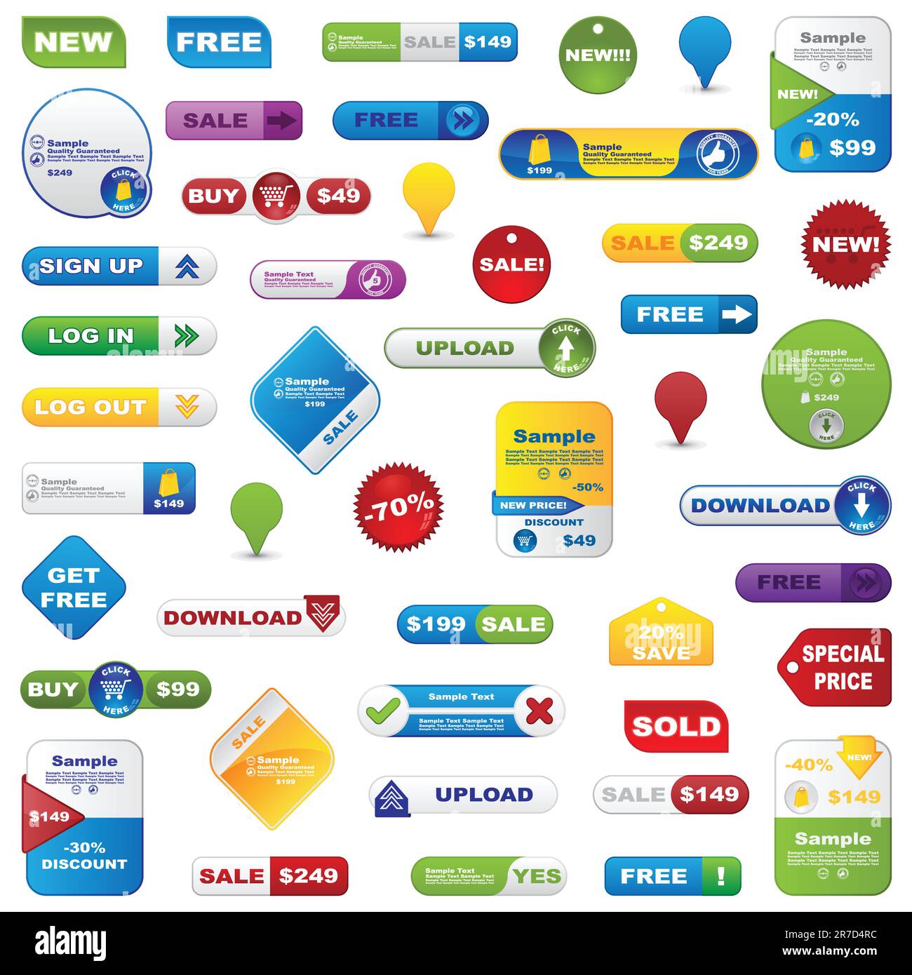 Vector-Website-Elemente Stock Vektor