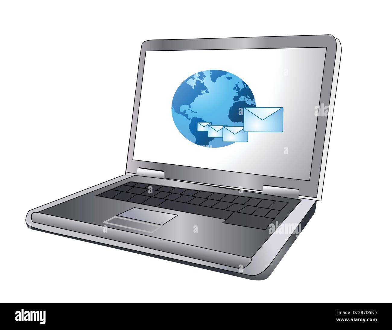 vektordarstellung eines Laptops Stock Vektor