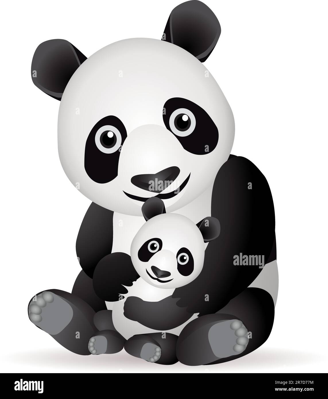 Panda-Familie Stock Vektor