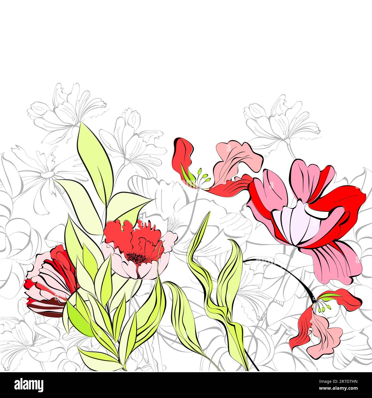 Blumenkarte Stock Vektor