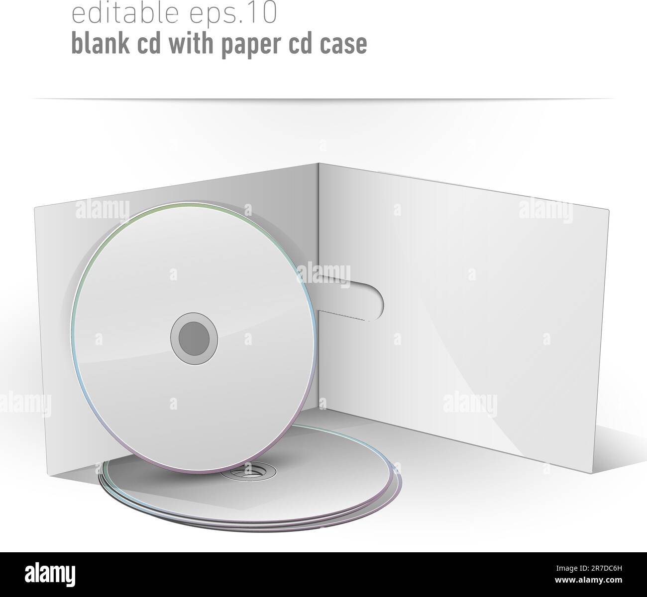 Leere CD-DVD im Papieretui | bearbeitbare Schritte. 10-Vektor Stock Vektor