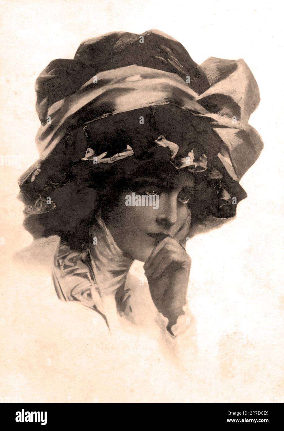 Vintage-Porträt einer jungen Frau, 1924. Stockfoto
