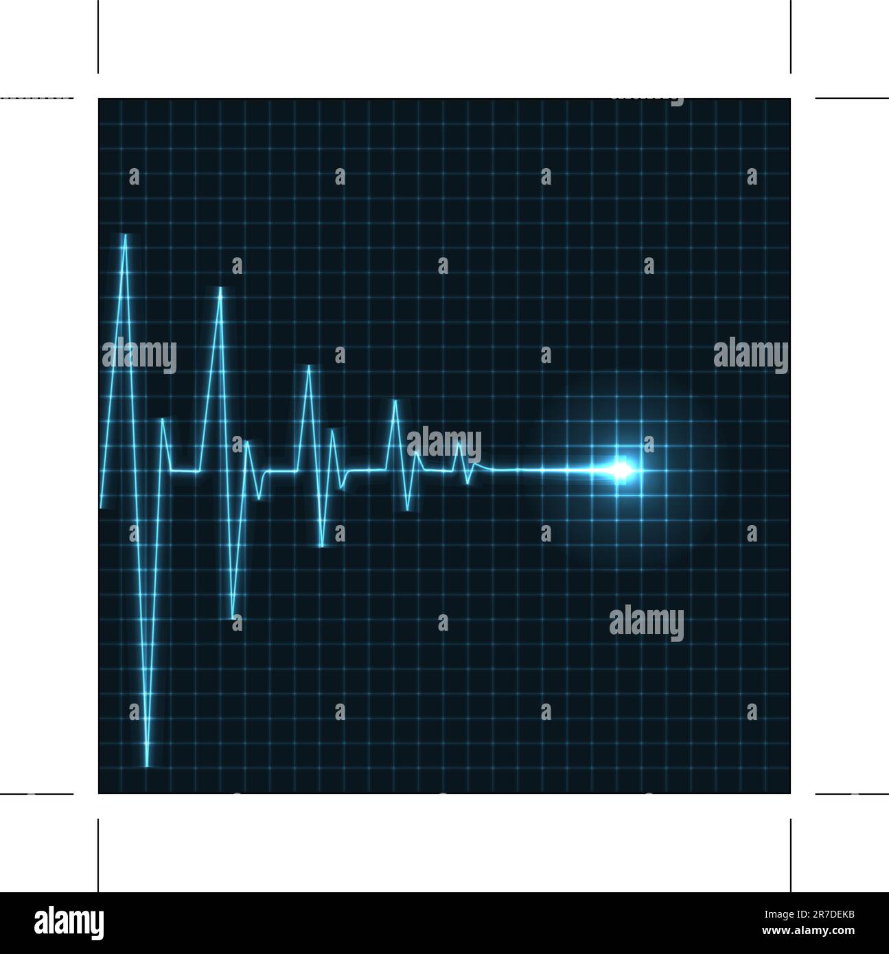 Abstraktes Herz schlägt Elektrokardiogramm Illustration - Vektor Stock Vektor