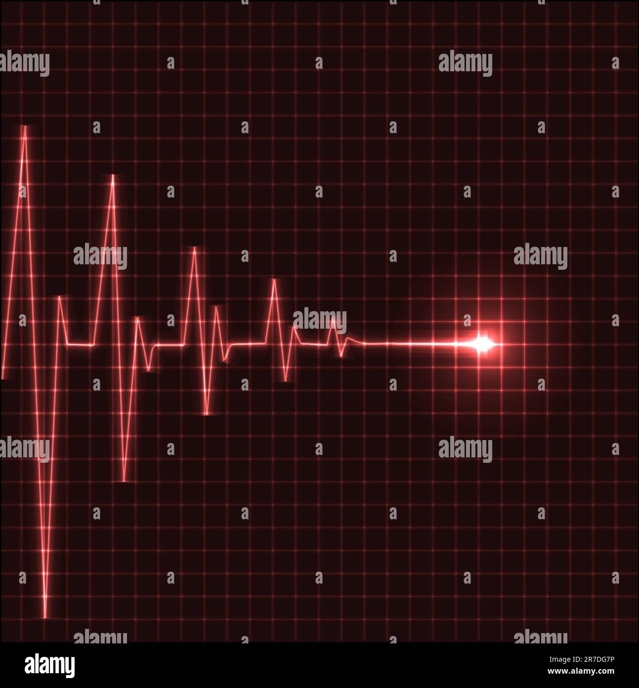 Abstraktes Herz schlägt Elektrokardiogramm Illustration - Vektor Stock Vektor