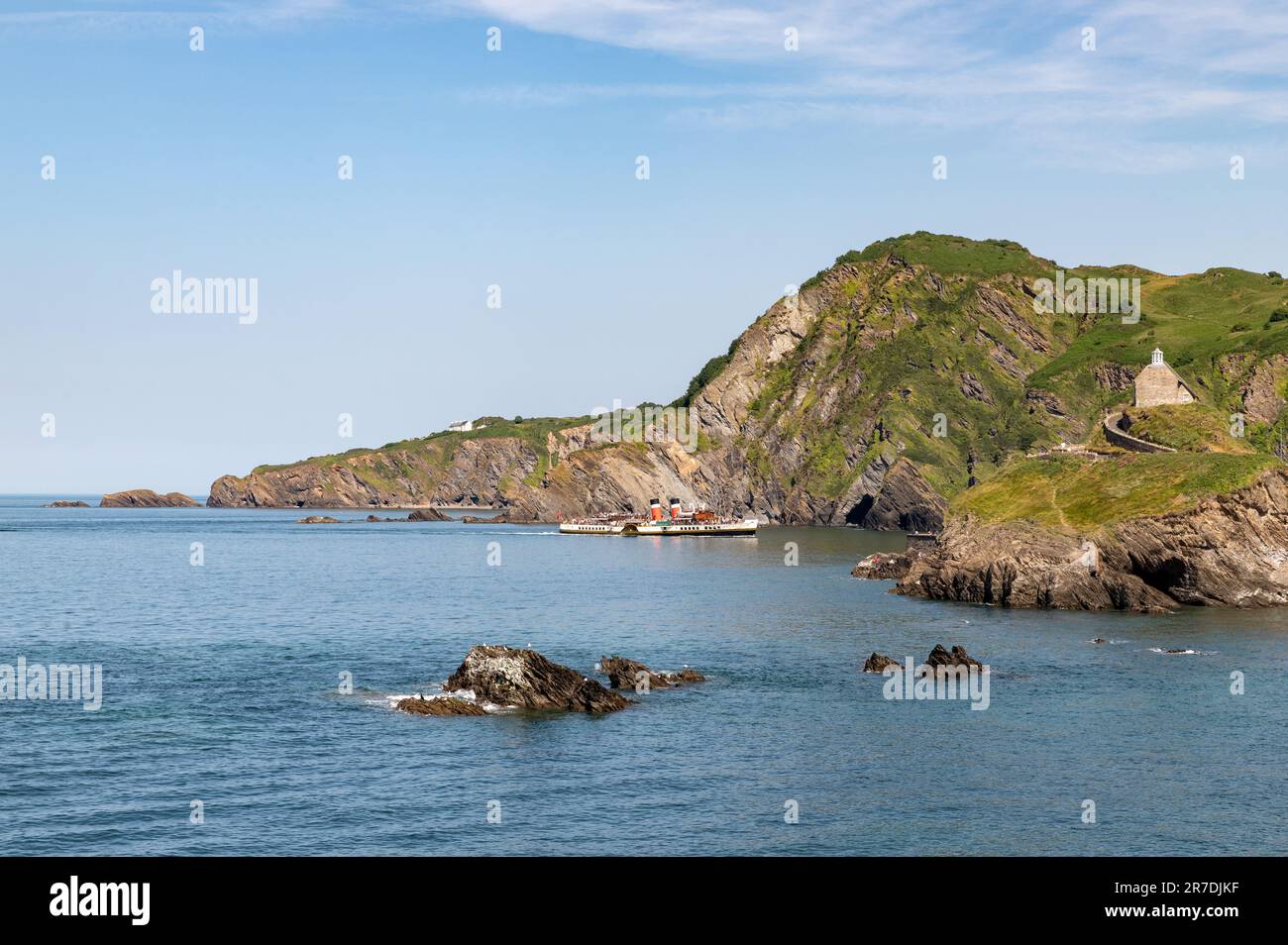 PS Waverley wurde 1946 erbaut und ist der letzte Paddel-Dampfer für Passagiere auf See weltweit. Gekauft von der Paddle Steamer Preservation Society Stockfoto