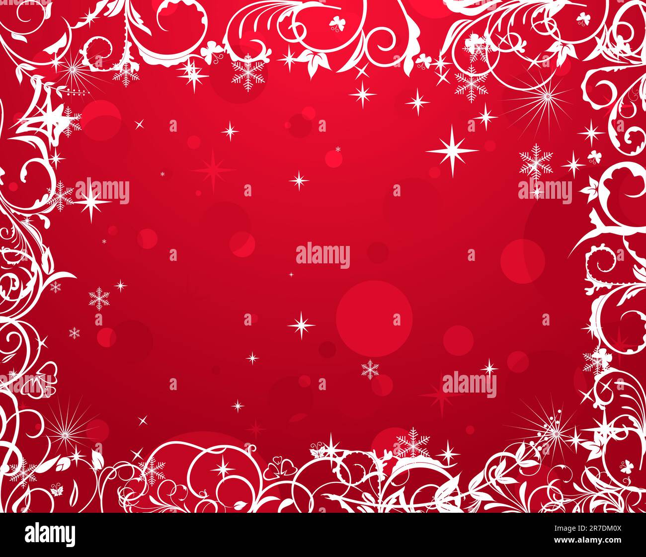 Illustration: Luxuriöser Rahmen mit Winterblumen und Grunge – Vektor Stock Vektor