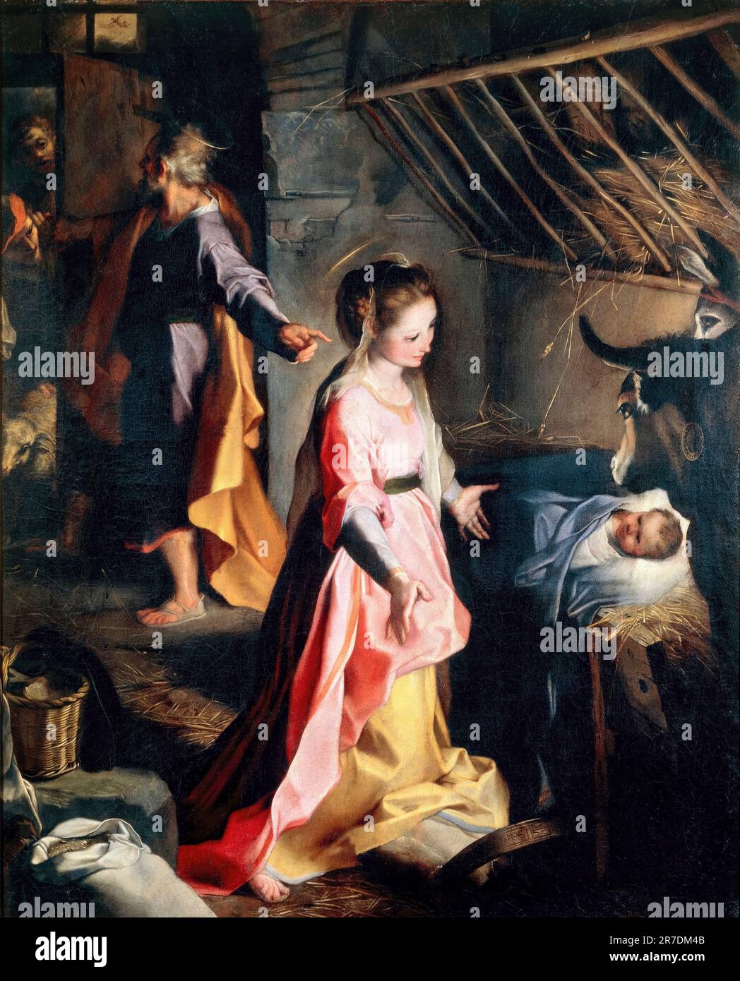 Federico Barocci, Krippe, Ölgemälde auf Leinwand, ca. 1599 Stockfoto Federico Barocci, Krippe, Ölgemälde auf Leinwand, ca. 1599 Stockfoto