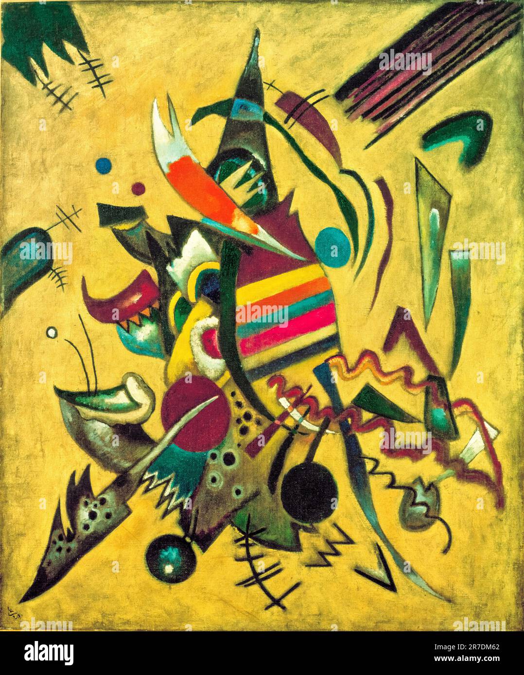 Wassily Kandinsky, Points, abstrakte Ölmalerei auf Leinwand, 1920 Stockfoto