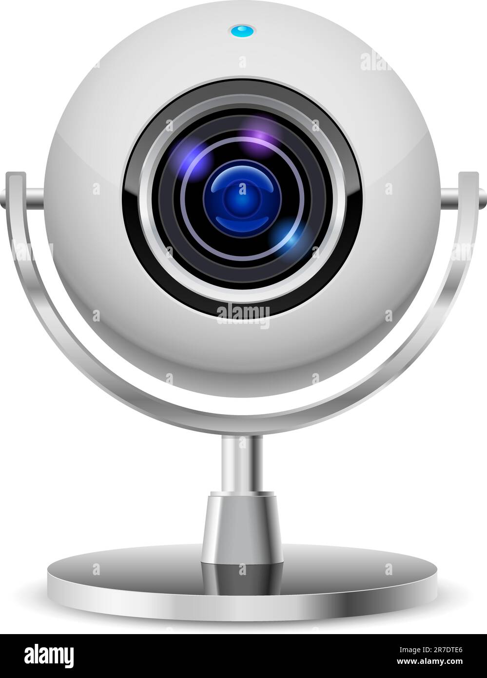 Realistische Computer-Web-Cam. Abbildung auf weißem Hintergrund Stock Vektor