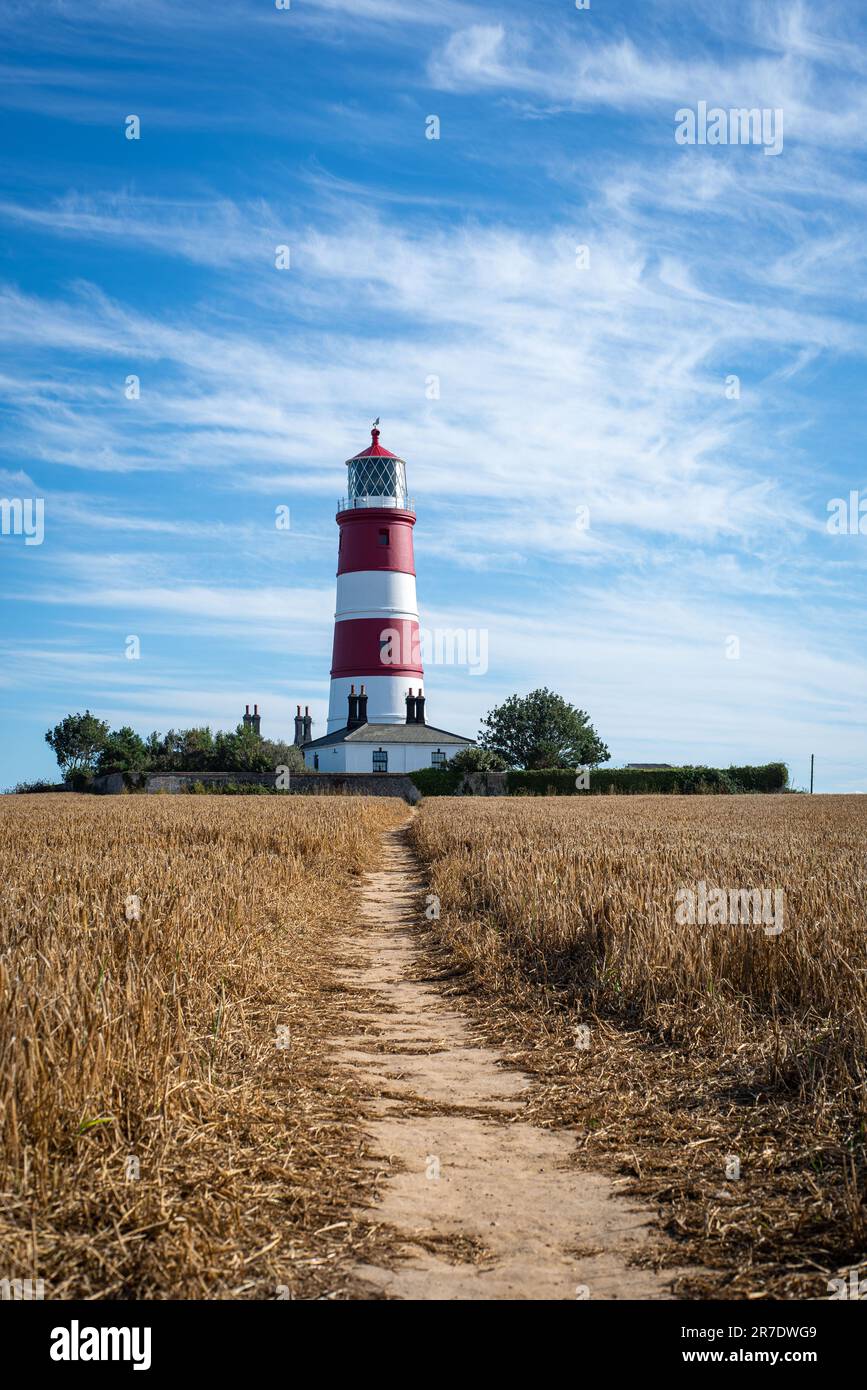 Happisburgh Lighthouse in Norfolk, Großbritannien Stockfoto