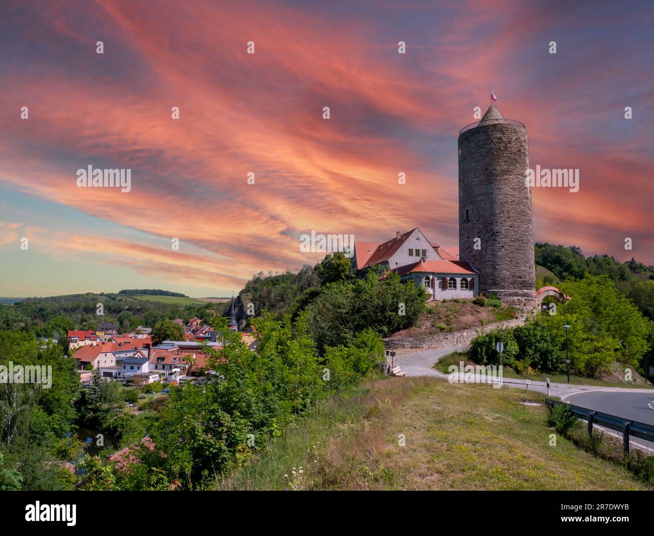 Blick auf die Burg in Camburg Thüringen Stockfoto