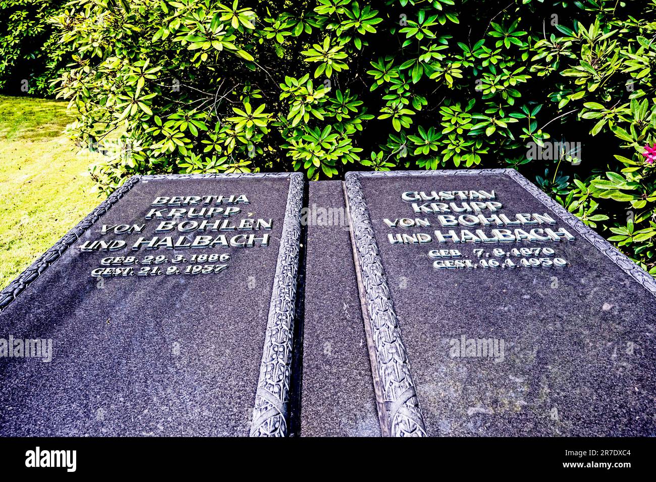 Essen (NRW, Deutschland): Familienfriedhof der Familie Krupp in Essen Bredeney; Friedhof der Familie Krupp Stockfoto