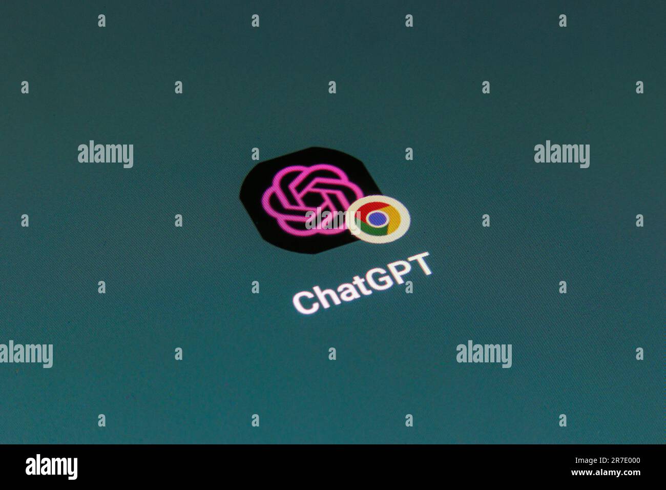 ChatGPT OpenAI-Logo auf Smartphone Stockfoto