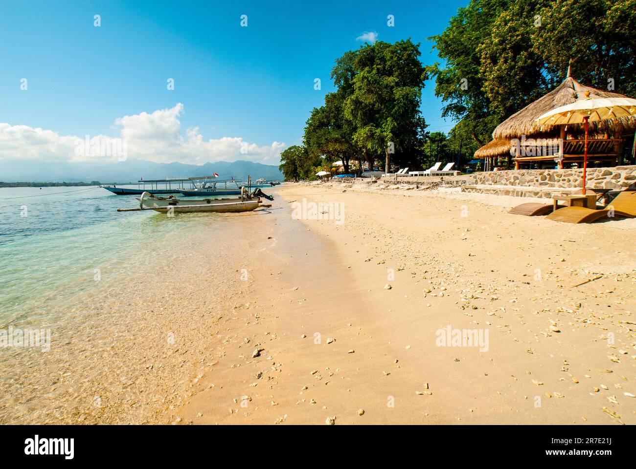 Meer und Küsten von Gili Air, Lombok, Bali, Indonesien Stockfoto
