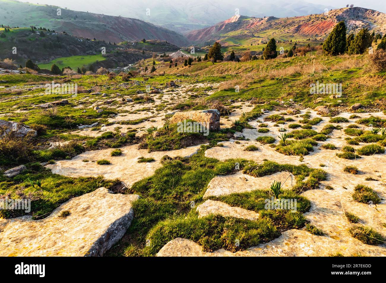 Wunderschöner amerikanischer Landschaftsmotiv-Hintergrund Stockfoto