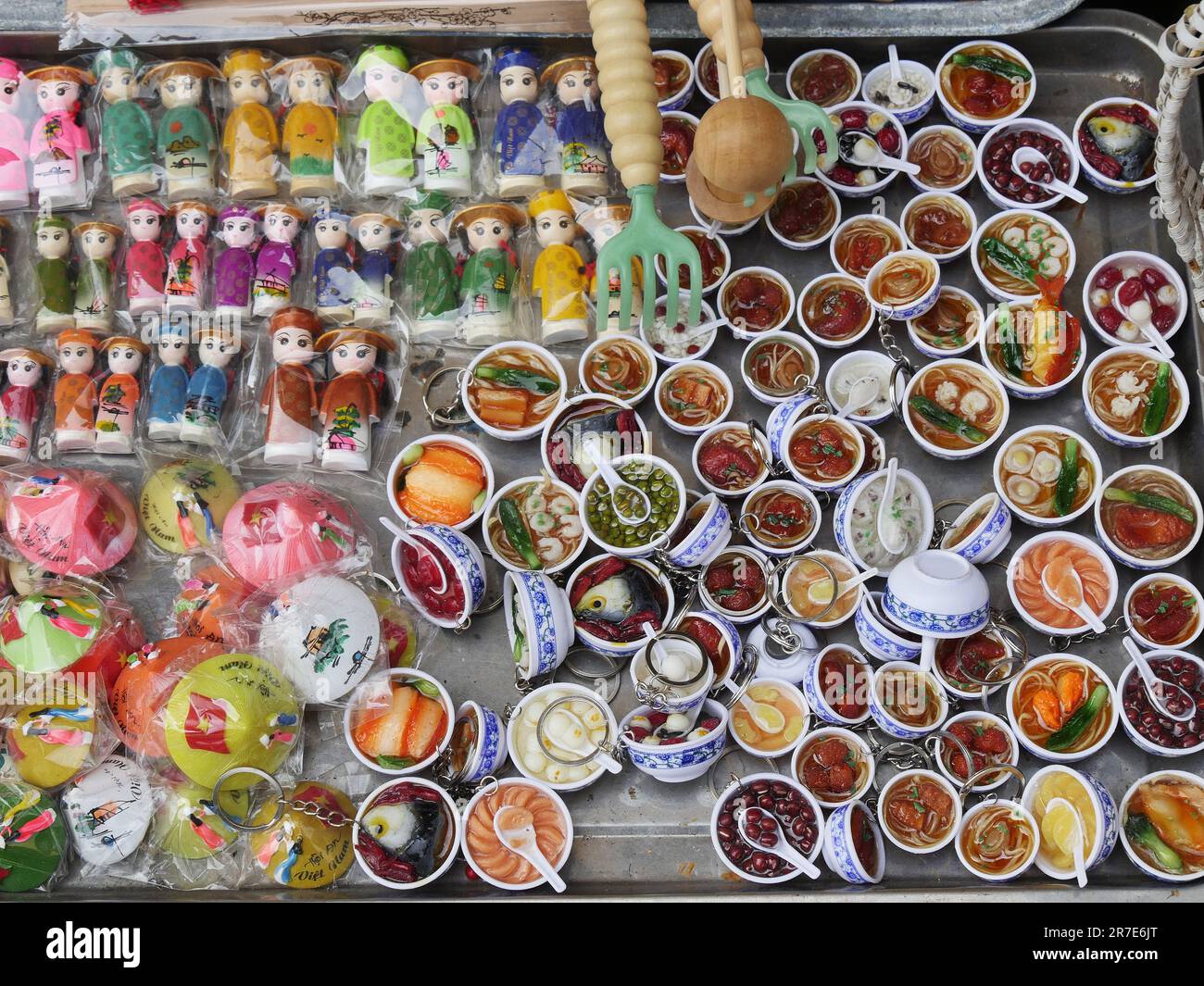 Vietnam, Quang Nam Provinz, Hoi an Stadt, Altstadt von UNESCO zum Weltkulturerbe, Magnete Verkäufer Stockfoto