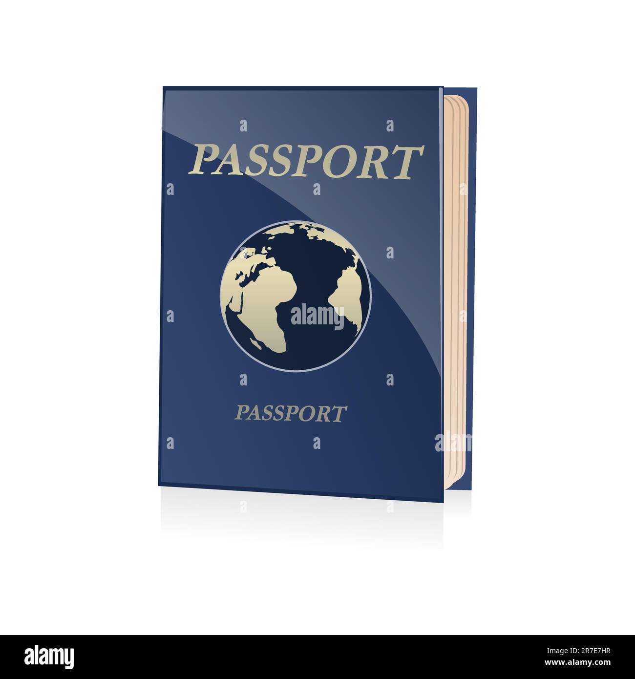 Illustration des Pass-Symbol auf weißem Hintergrund Stock Vektor