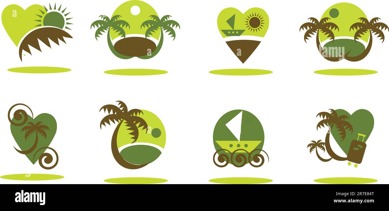 Reise-Ikonen Stock Vektor