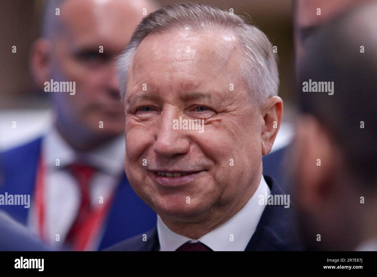 Sankt Petersburg, Russland. 14. Juni 2023. Alexander Beglov, der Gouverneur von Sankt Petersburg, der während der St. Petersburg gesehen wurde Petersburg International Economic Forum 2023 (SPIEF 2023). Kredit: SOPA Images Limited/Alamy Live News Stockfoto