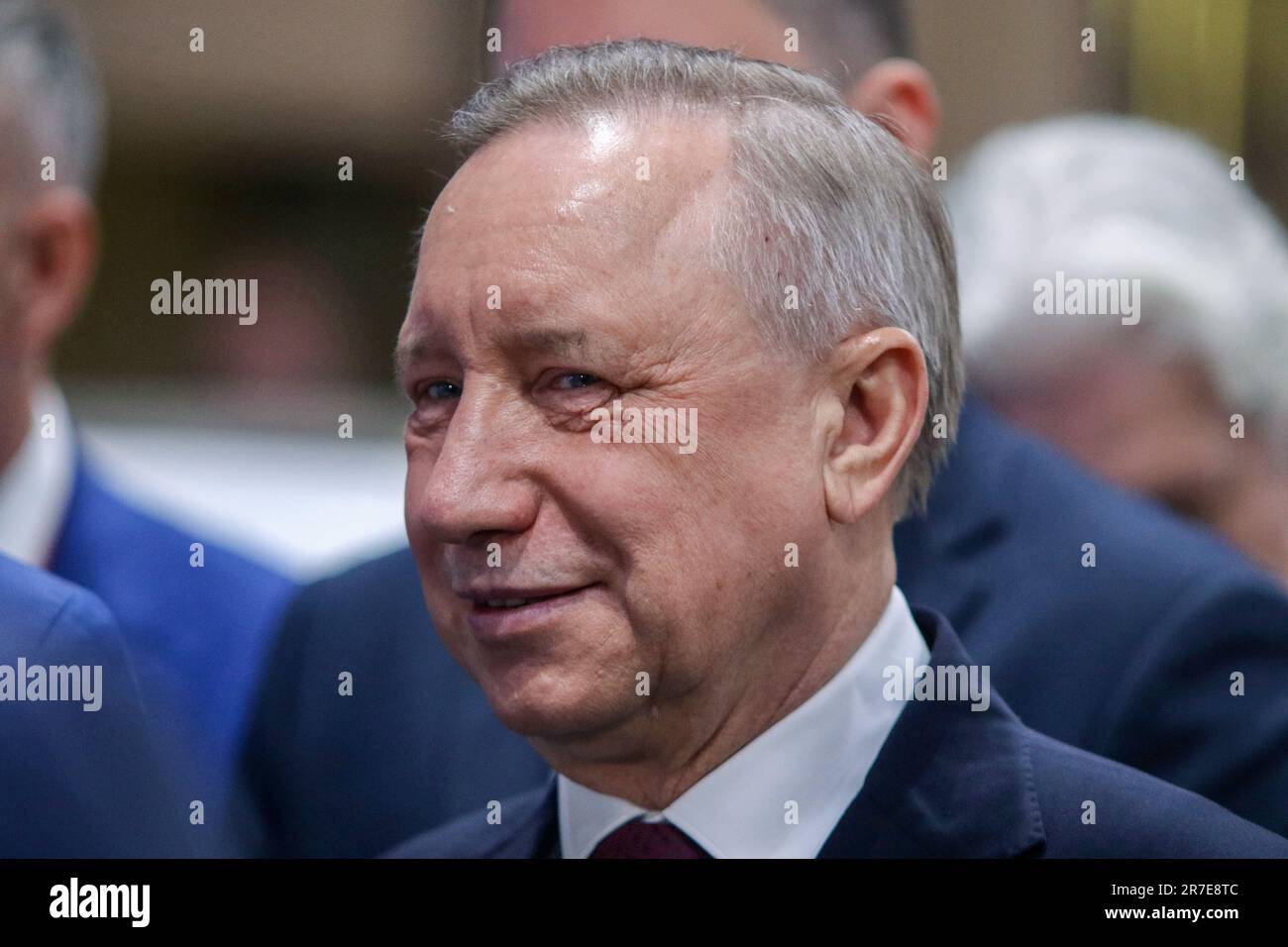 Sankt Petersburg, Russland. 14. Juni 2023. Alexander Beglov, der Gouverneur von Sankt Petersburg, der während der St. Petersburg gesehen wurde Petersburg International Economic Forum 2023 (SPIEF 2023). (Foto: Maksim Konstantinov/SOPA Image/Sipa USA) Guthaben: SIPA USA/Alamy Live News Stockfoto
