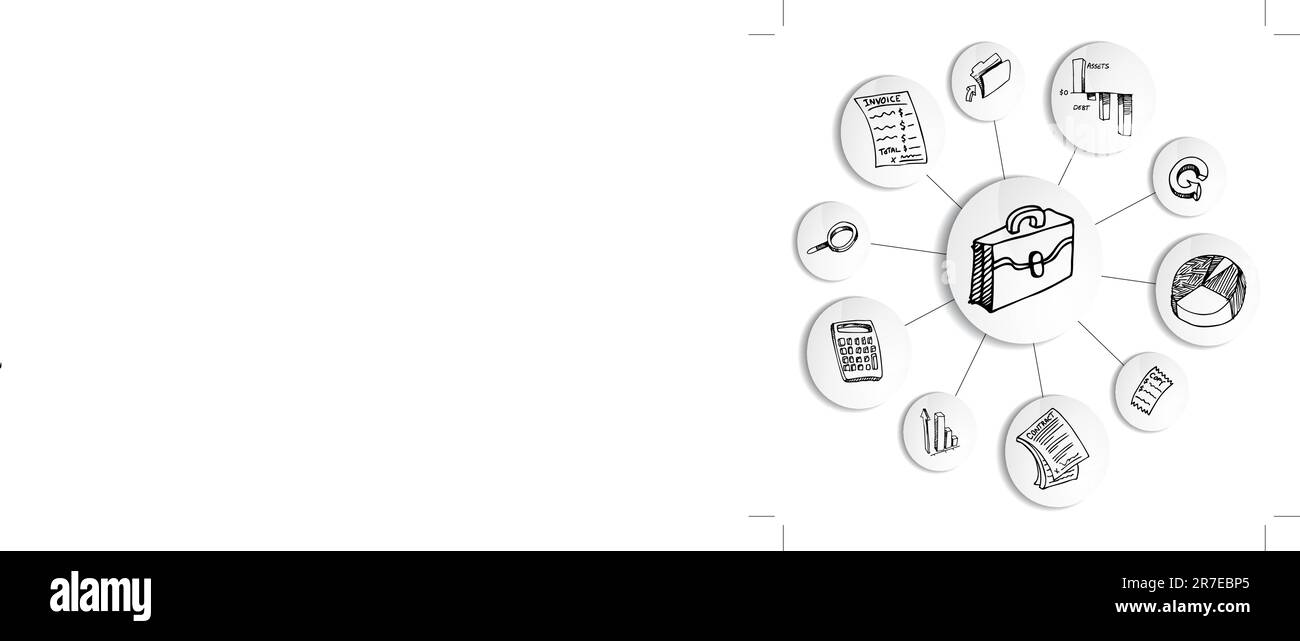 Ein Bild von einem Unternehmen finanzielle Rechnungswesen Diagramm Rad. Stock Vektor