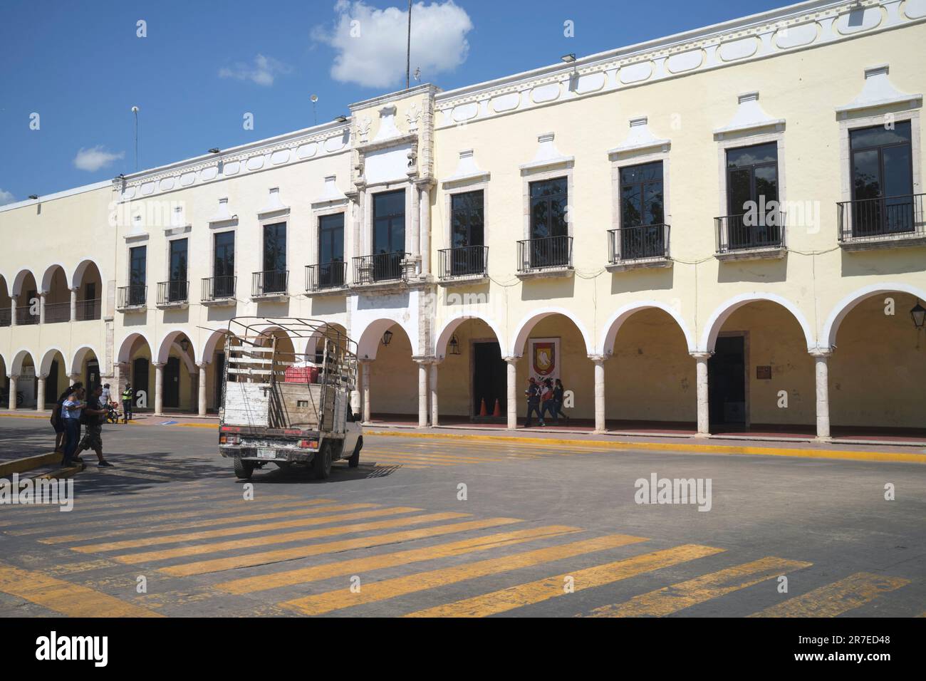 Downtown Central Valladolid Yucatan Mexixo Stockfoto