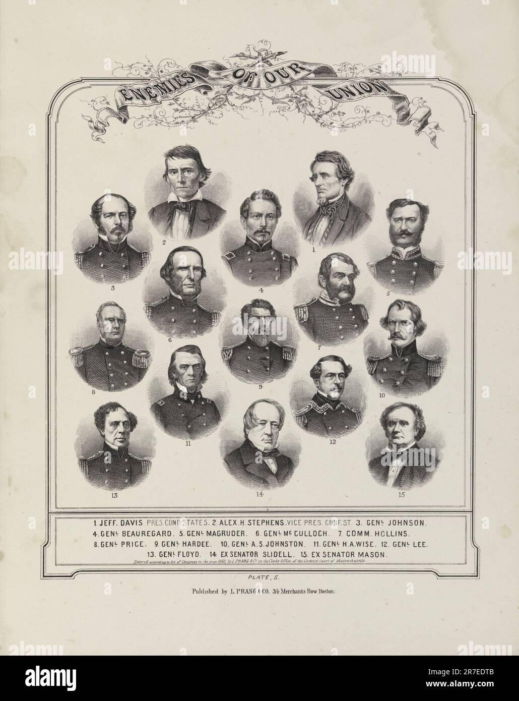 Feinde unserer Union 1862 Stockfoto