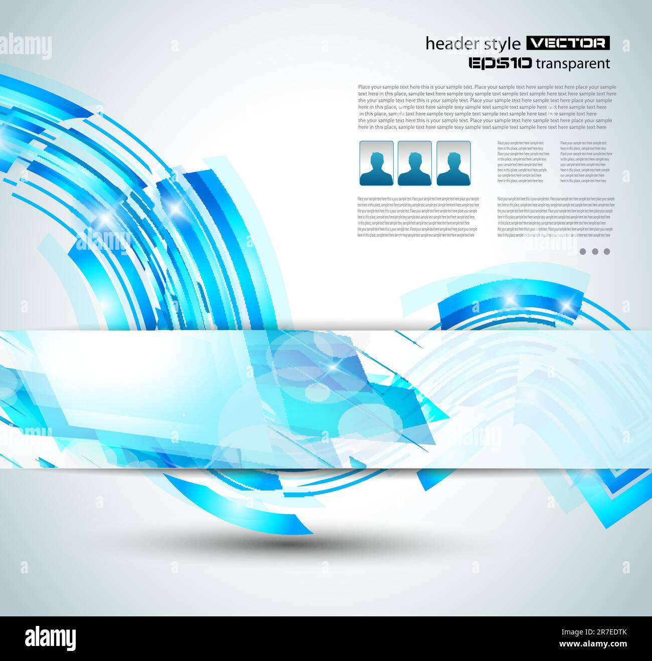 Delikat blauer abstrakter Hintergrund für stilvolle Business-Flyer, Firmenplakate oder Website-Header. Stock Vektor