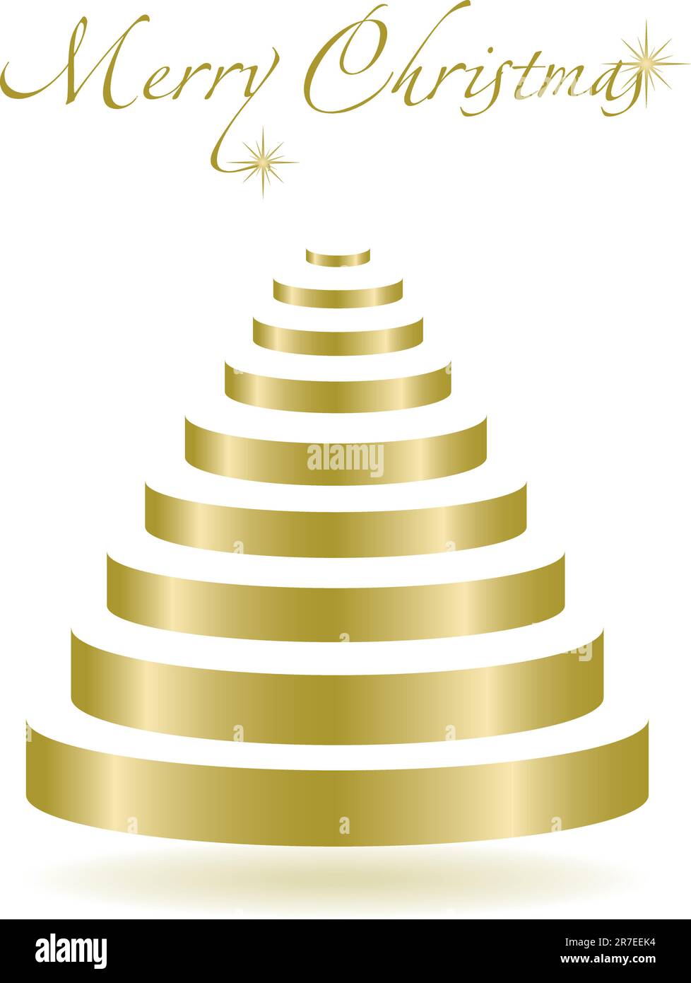 Weihnachtsbaum mit farbenfroher Dekoration. Vektordarstellung Stock Vektor