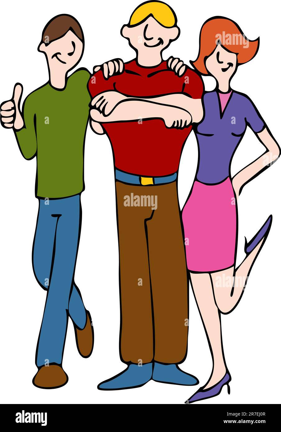 Ein Bild von einem zwei Personen stützte sich auf einen Mann. Stock Vektor