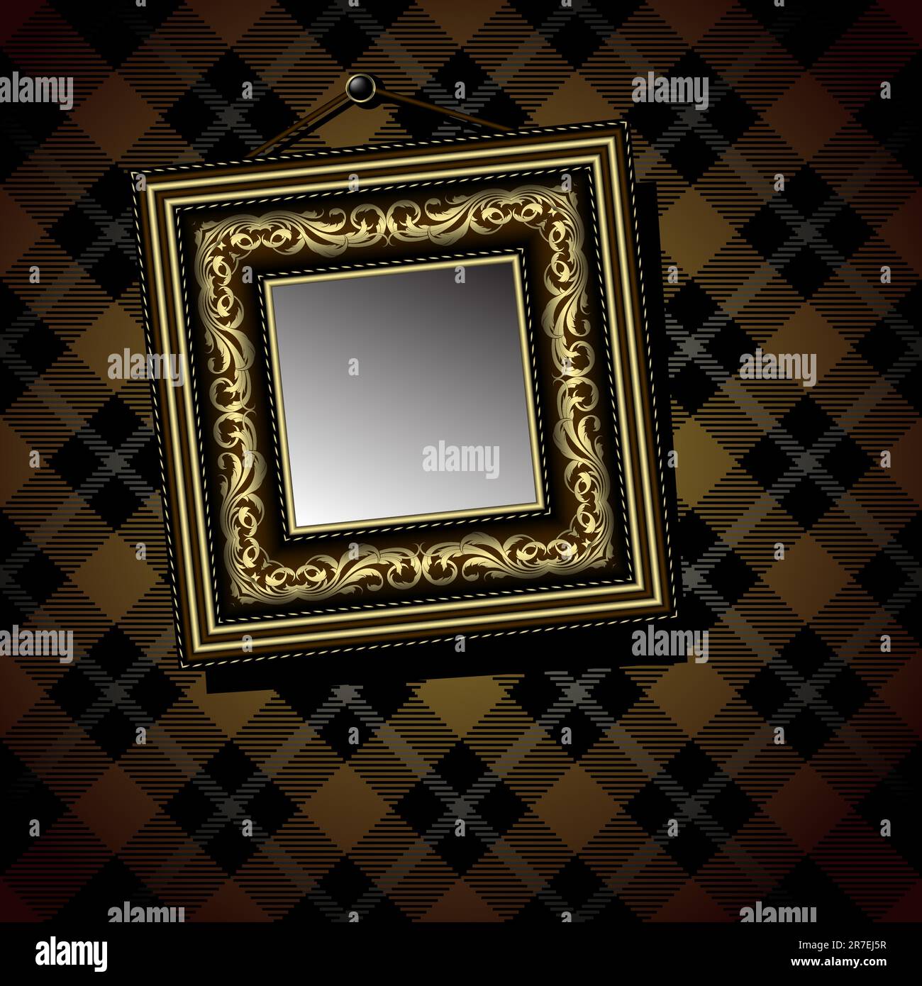 Vintage-Baguette-Rahmen. Diese Abbildung kann als Designerarbeit nützlich sein Stock Vektor