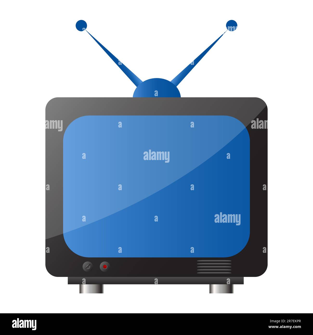 Illustration des tv-Symbol auf weißem Hintergrund Stock Vektor