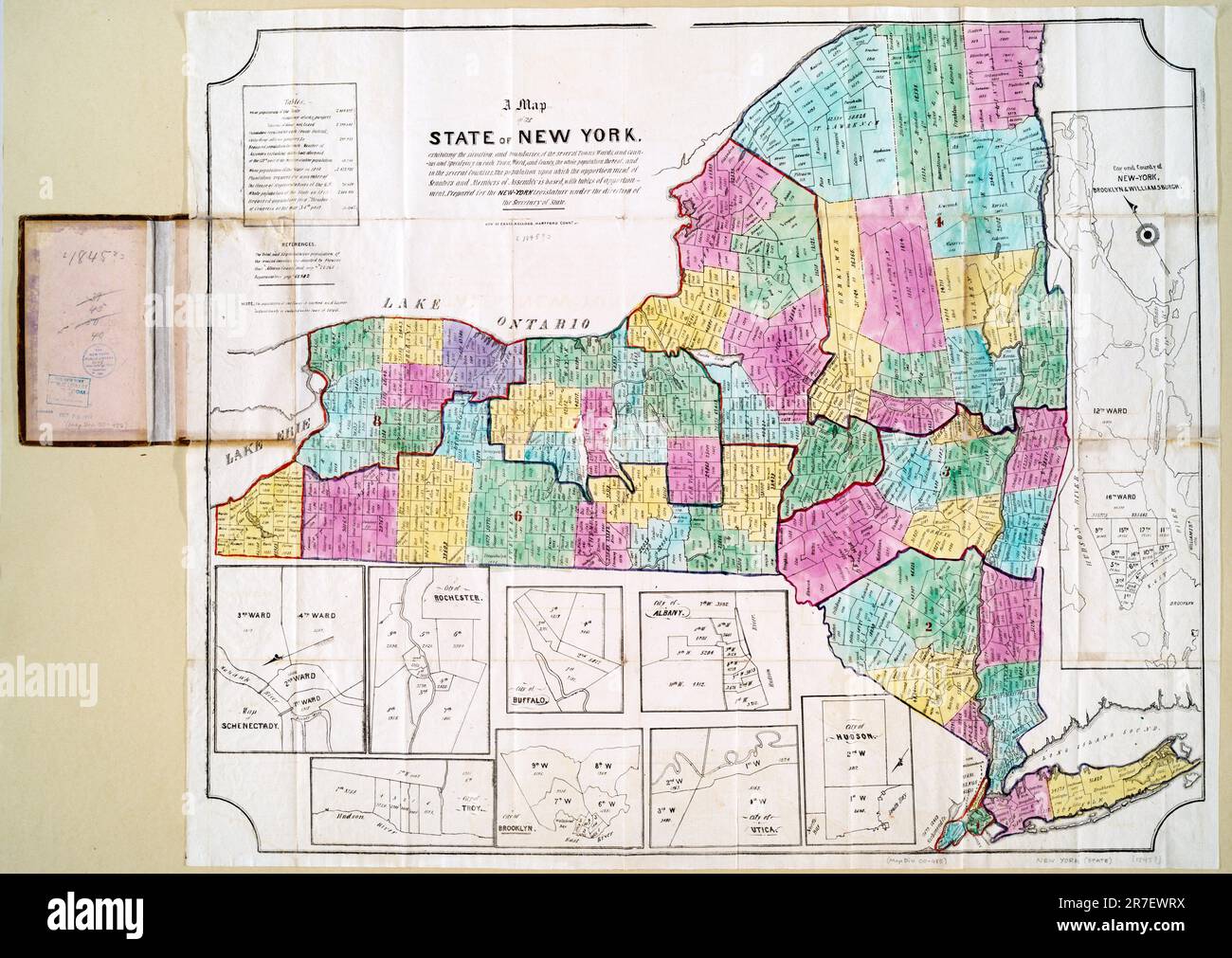 Eine Karte des Bundesstaates New York : Darstellung der Lage und der Grenzen der verschiedenen 