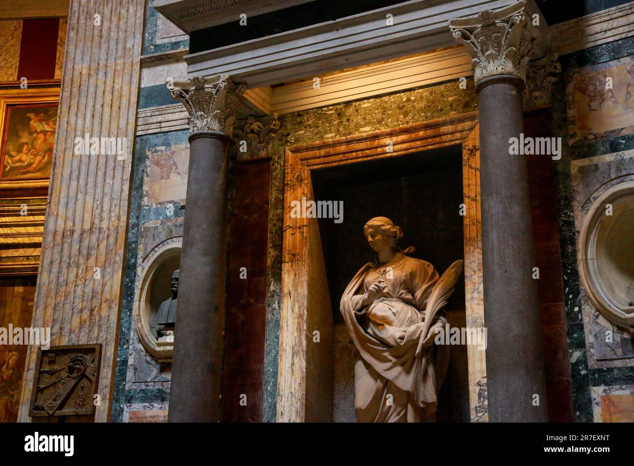 Das Innere des Pantheons in Rom, italien Stockfoto