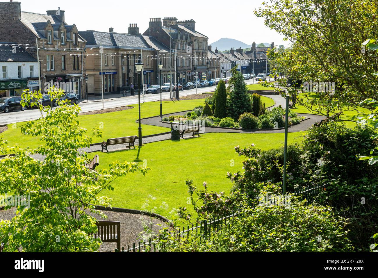 Bank St Garden Galashiels, Schottische Grenzen, Schottland Stockfoto