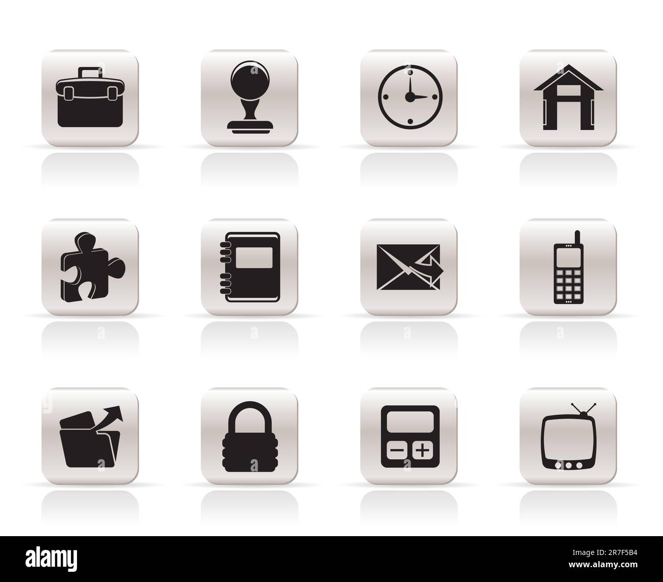 Einfache Business und Office icons-Vektor Icon Set Stock Vektor