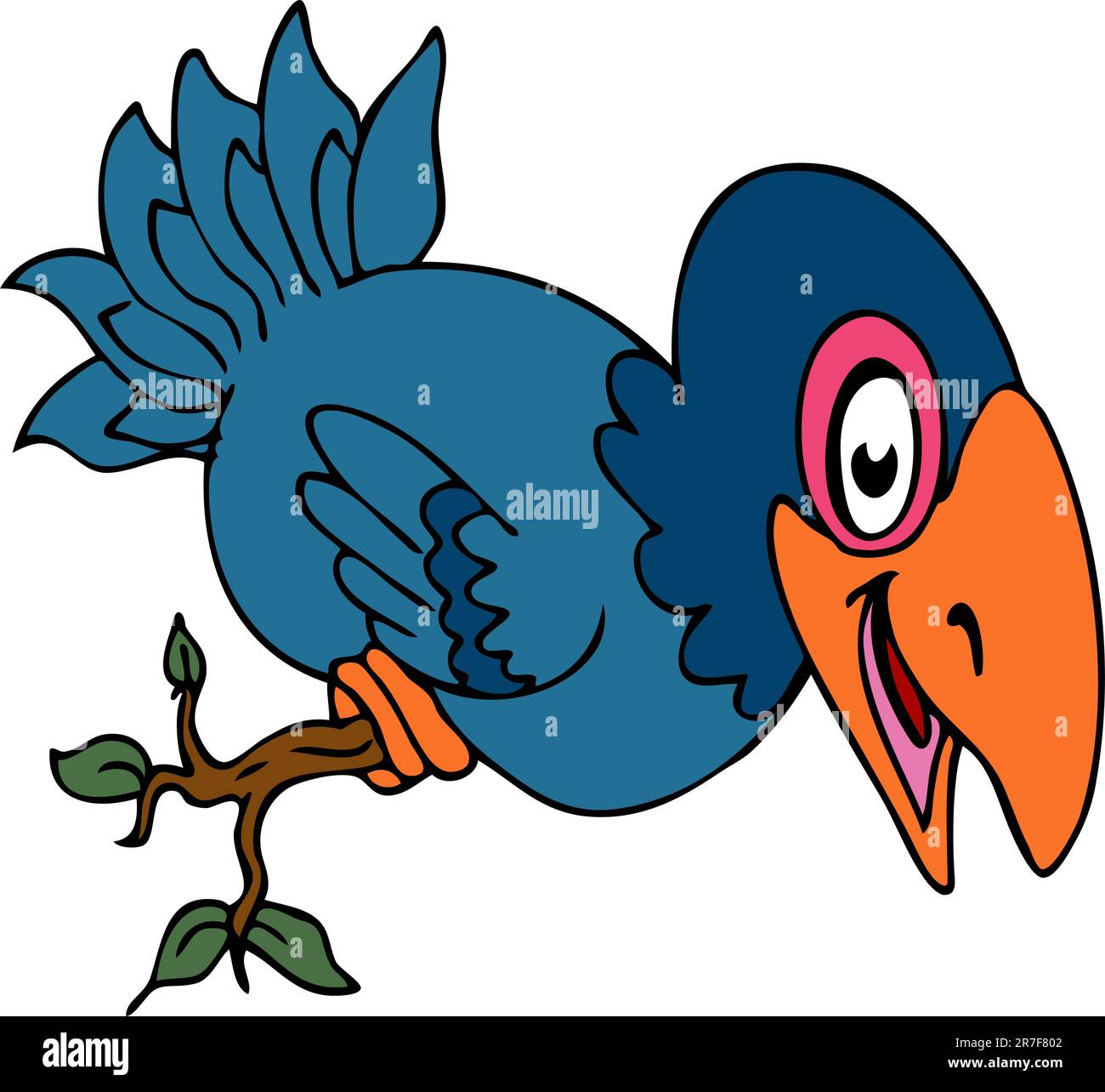 Ein Bild von einem hochgelegenen Krähe Vogel. Stock Vektor