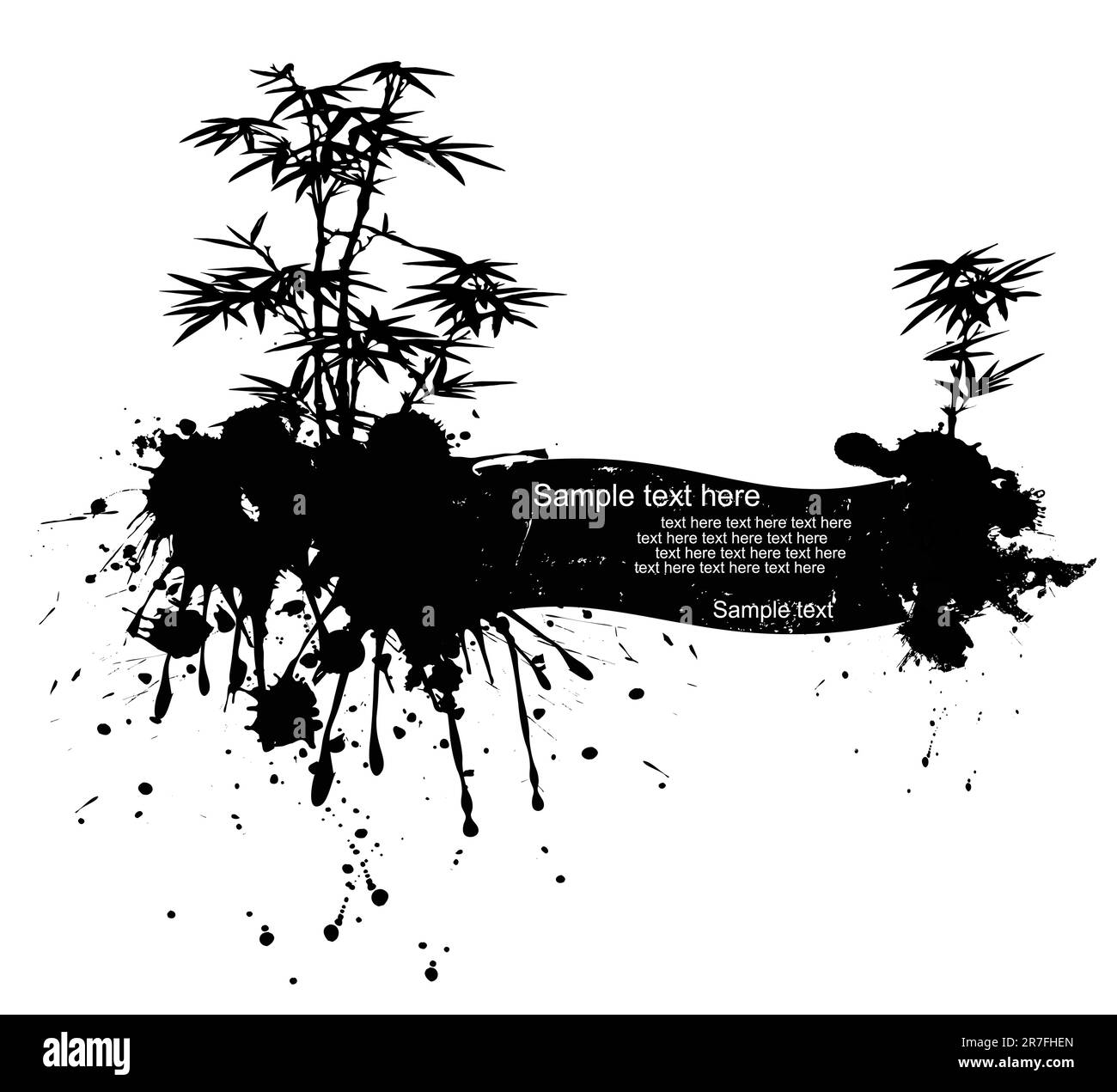 Vektordarstellung einer modernen Grunge-Natur Stock Vektor