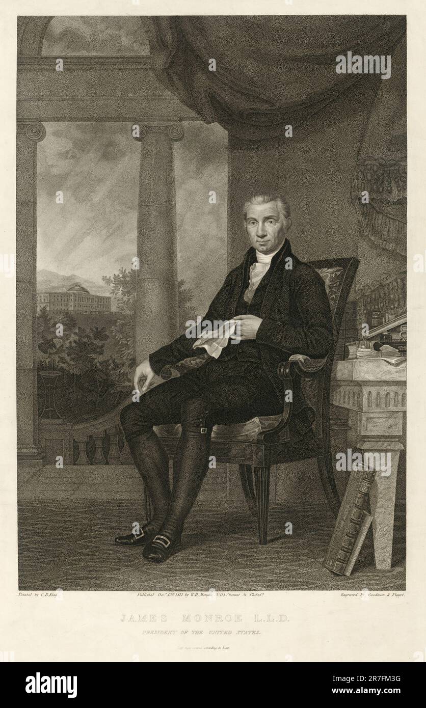 James Monroe 1817 Stockfoto